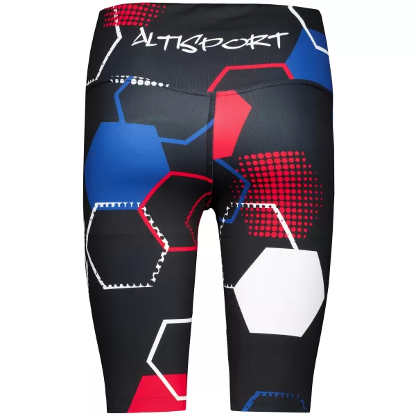  Damen Premium-Funktionsleggings oberhalb des Knies (neue Größen) ALTISPORT VOJ/ALW036LEG06 HEXA SCHWARZ 
