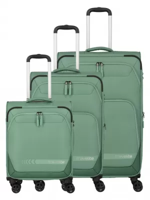 Ein Satz Koffer TRAVELITE Kick Off 4w S, M exp, L exp SALBEI