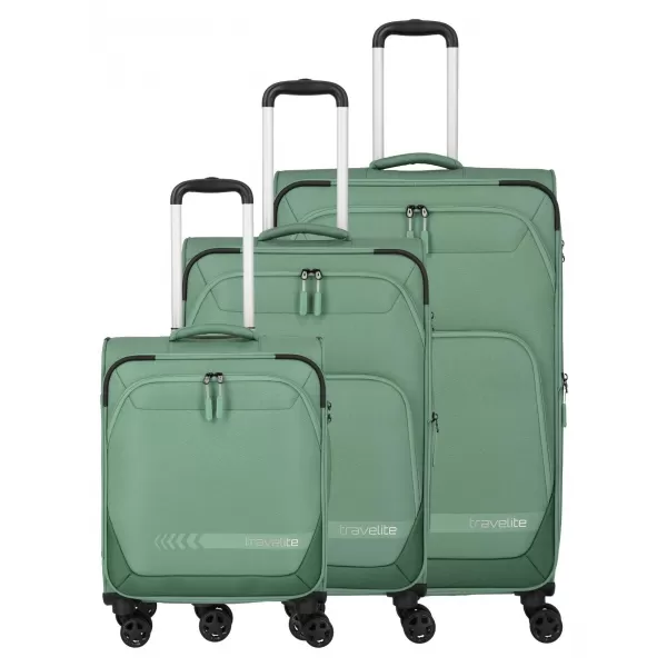  Ein Satz Koffer TRAVELITE Kick Off 4w S, M exp, L exp SALBEI 