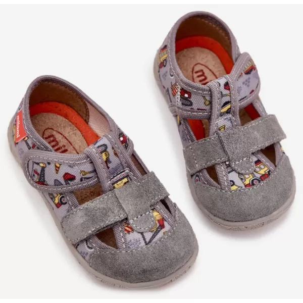  Kinderpantoffeln MILAMI 118/BR-32 GRAU 