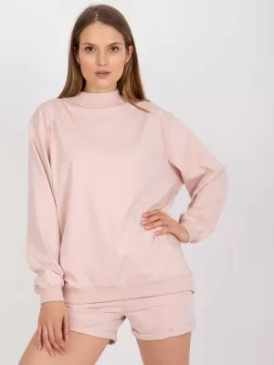Damen-Sweatshirt BASIC FEEL GOOD AP-BL-A-R001 LEUCHTEND ROSA