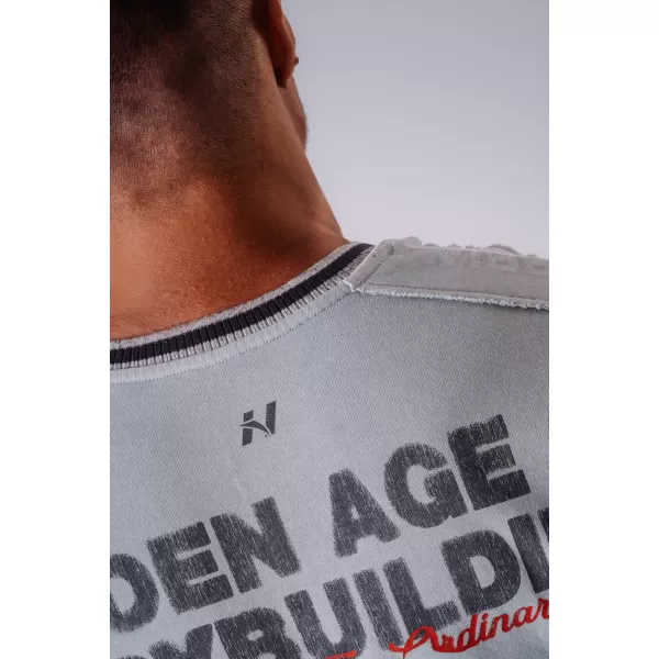  Herren-T-Shirts NEBBIA OLYMPIA MUSCLE COVER 942 HELLGRAU 