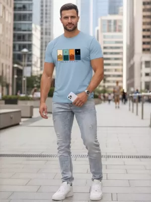 Herren-T-Shirt DSTREET NX5103R-SK HELLBLAU