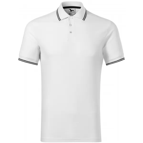  Herren-T-Shirt mit Kragen MALFINI FOCUS 232 WEIß 