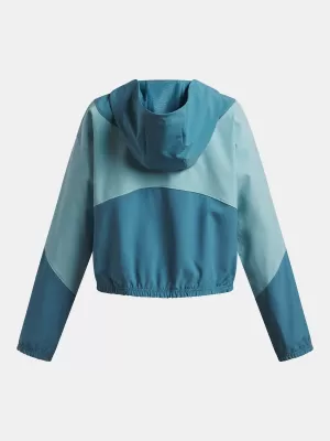 Mädchenjacke UNDER ARMOUR UA RIVAL WOVEN HD JACKET 6004181-466 BLAU