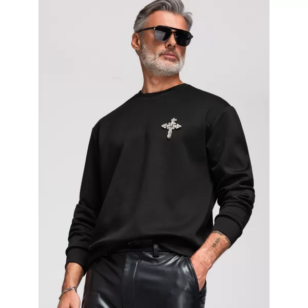  Herren-Sweatshirt OMBRE OM-SSNZ-0271 SCHWARZ 
