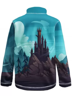 Fleece-Sweatshirt für Kinder WAMU DRAGON FANTASY BLAU