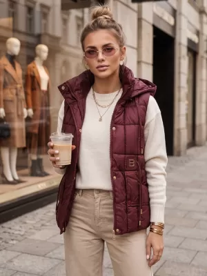 Damenweste DSTREET TY5974 BURGUND