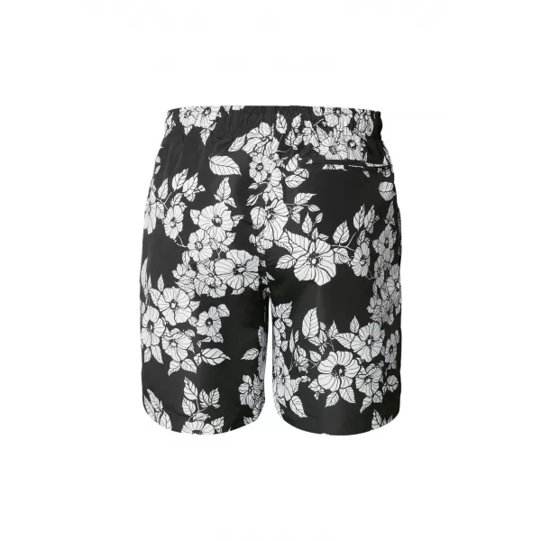  Badeshorts für Herren URBAN CLASSICS TB2679 SCHWARZE BLUMEN 