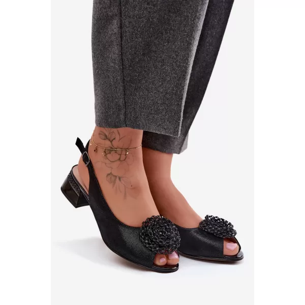  Damensandalen D&A CR61-3030 SCHWARZ 