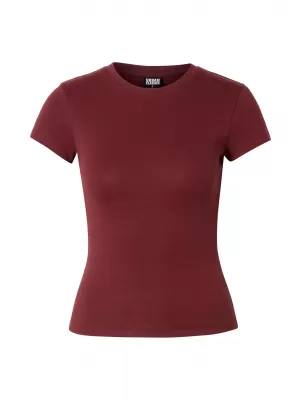 Damen-T-Shirt URBAN CLASSICS TB8569-22408 DUNKLES ZIEGELROT