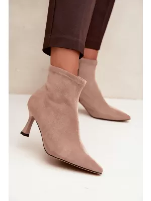 Damen-Stiefeletten BOTO 7107 BEIGE