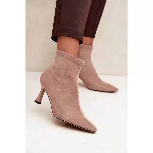 Damen-Stiefeletten BOTO 7107 BEIGE 