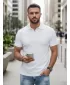 Herren-T-Shirt mit Kragen DSTREET PX0514 WEIß