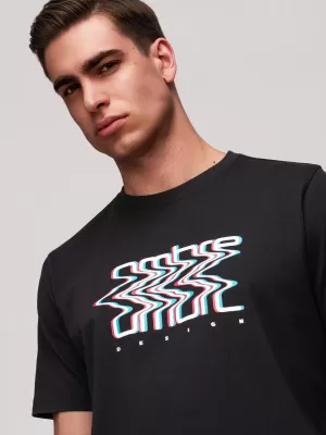 Herren-T-Shirt OMBRE OM-TSPT-0286 SCHWARZ