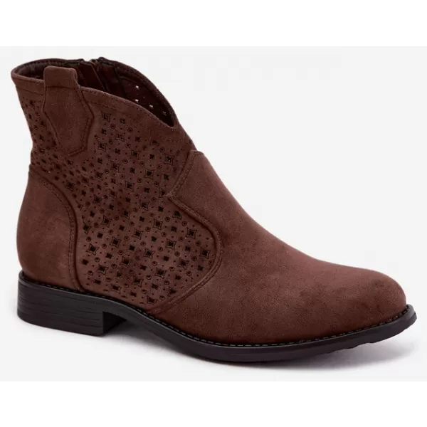  Damen-Stiefeletten S.BARSKI HY62-8151 BRAUN 