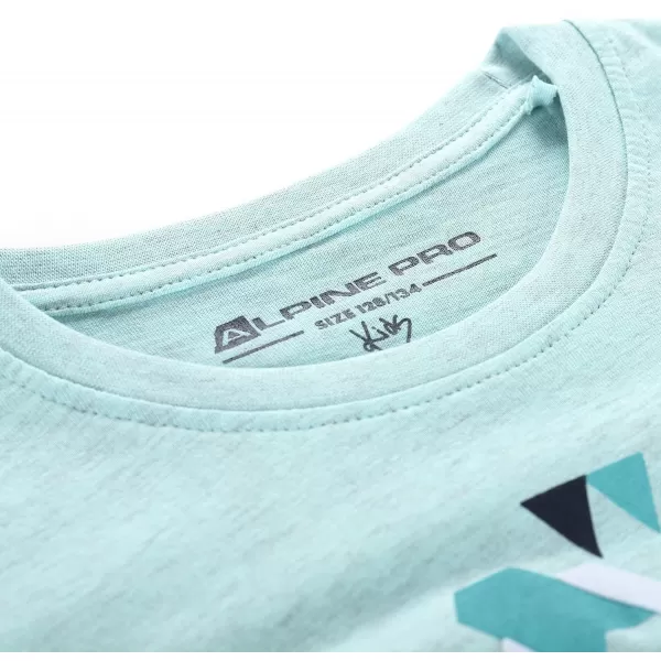  Meliertes T-Shirt für Kinder ALPINE PRO REJO 3 HELLBLAUE PC-VARIANTE 
