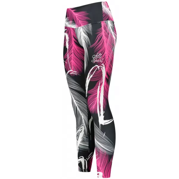  Lange Premium-Leggings für Damen (neue Größen) ALTISPORT VOJ/ALW001LEG05 SCHWARZ/ROSA 