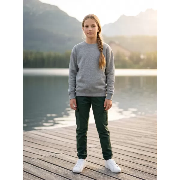  Kinder-Sweatshirt MALFINI CREW 427 DUNKELGRAUE HIGHLIGHTS 