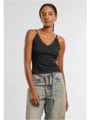 Damen-Tanktop URBAN CLASSICS TB7514A SCHWARZ/CREMEWEIß
