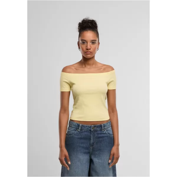  Damen-T-Shirt URBAN CLASSICS TB6184A-22222 ERRÖTETES ROSA/BLASSGELB 