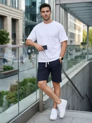 Herrenshorts DSTREET SX2626 DUNKELBLAU