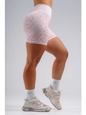 Kompressions-Push-up-Shorts mit Leopardenmuster NEBBIA PRIMAL 856 ROSA LEOPARD