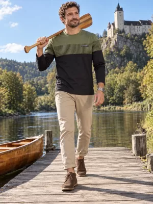 Herren-T-Shirt ALTISPORT IGGY MILITÄR