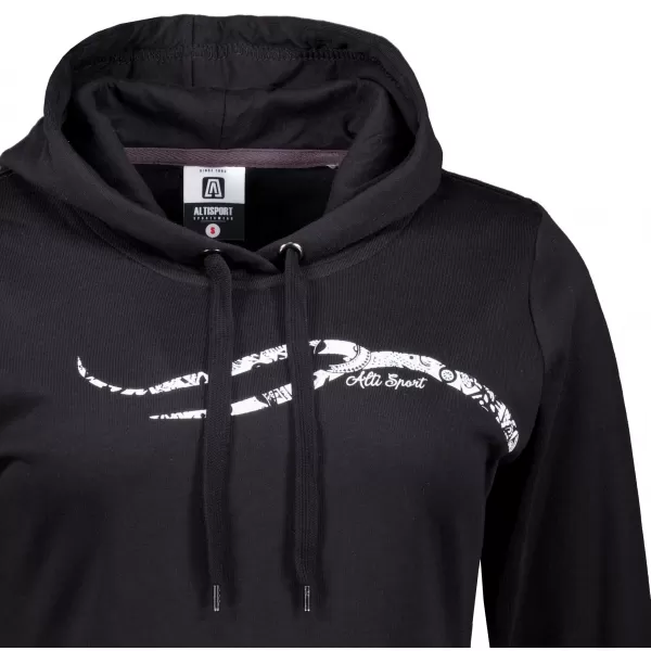  Erweitertes Damen-Sweatshirt ALTISPORT ALW001419 SCHWARZ UND WEIß 