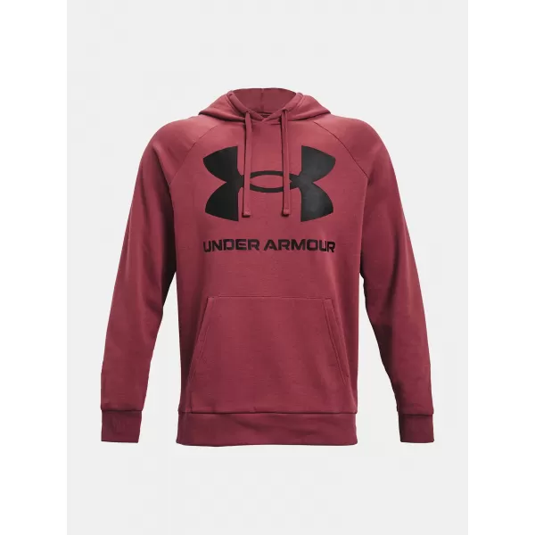  Herren-Sweatshirt UNDER ARMOUR RIVAL FLEECE BIG LOGO HD 1357093-652 ROT 