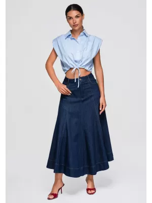 Damenhemd OMBRE OW-SH-E0057 BLAU