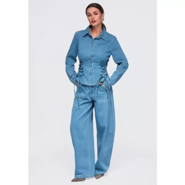  Damenhemd OMBRE OW-SH-E0070 BLAU 