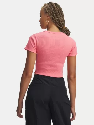 Damen-T-Shirt UNDER ARMOUR RIVAL RIB BABY TEE 6000264-600 ROSA