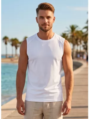 Sport-Tanktop für Herren MALFINI BREEZE 820 WEIß