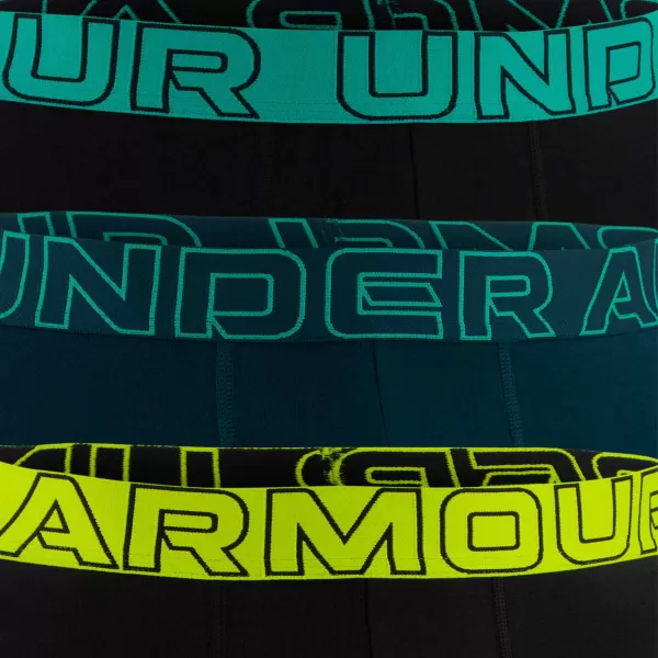  Herren-Boxershorts UNDER ARMOUR M PERF COTTON 6IN (3KS) 1383889-007 SCHWARZ 