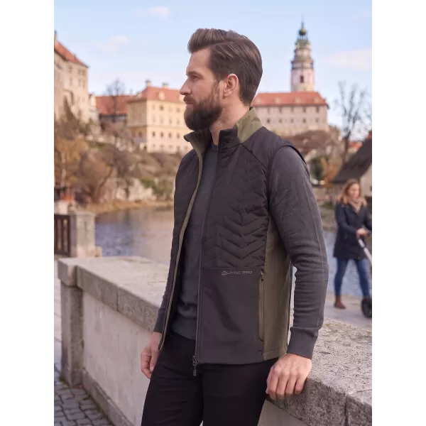  Leichte Herrenweste ALPINE PRO BERF 3 SCHWARZ 