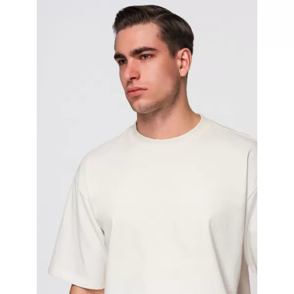  Herren-T-Shirt OMBRE OM-TSBC-0291 GEBROCHENES WEIß/BLASSES OLIV/MARINEBLAU 