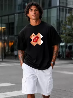 Herren-T-Shirt DSTREET NX1009R-BK-O SCHWARZ