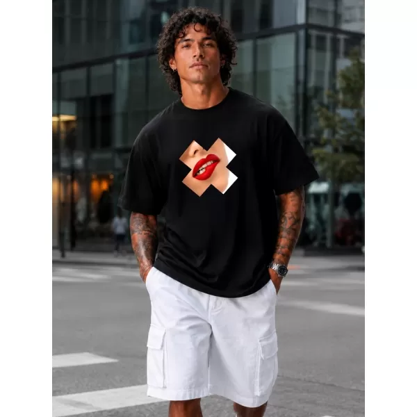  Herren-T-Shirt DSTREET NX1009R-BK-O SCHWARZ 