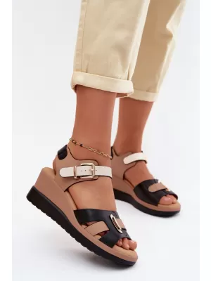 Damensandalen ARTIKER 58C0316 SCHWARZ/BEIGE