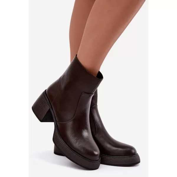  Damen-Stiefeletten D&A CR62-3369 DUNKELBRAUN 