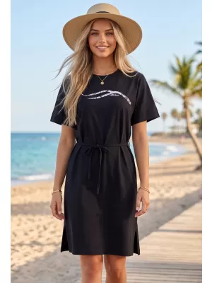Kleid ALTISPORT ALW001816 SCHWARZ UND WEIß