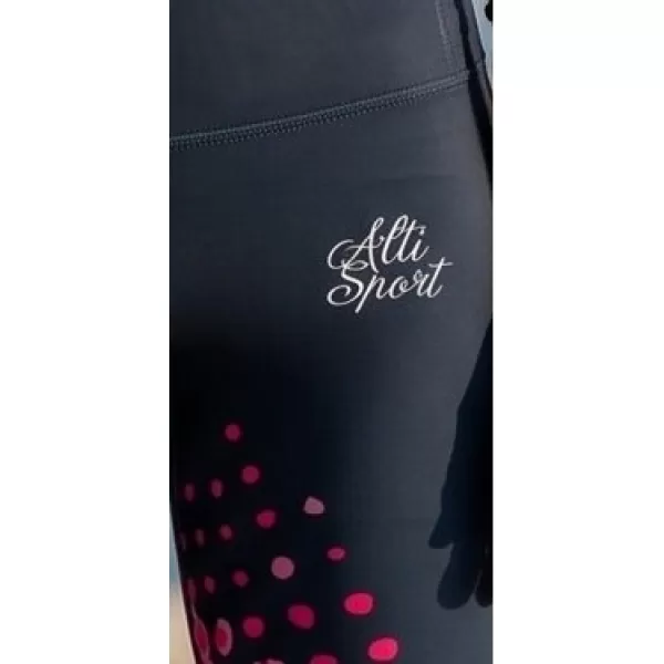  Premium-Overknee-Leggings für Damen (neue Größen) ALTISPORT VOJ/ALW109LEG06 ROSA-SCHWARZ 