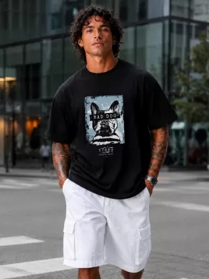 Herren-T-Shirt DSTREET NX1017R-BK-O SCHWARZ