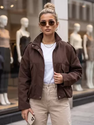 Damenjacke DSTREET TY6089 BRAUN