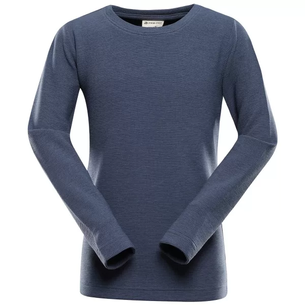  Meliertes T-Shirt für Kinder ALPINE PRO NOMARO ASHLEY BLAU 