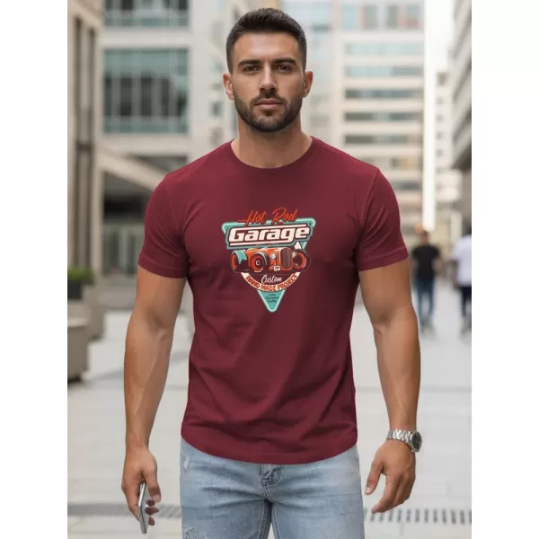  Herren-T-Shirt DSTREET NX5093R-BU BURGUND 