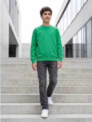 Kinder-Sweatshirt MALFINI CREW 427 MITTELGRÜN