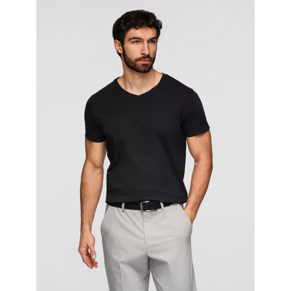  Herren-T-Shirt OMBRE OM-TSBS-0281 SCHWARZ/WEIß/BLAU 
