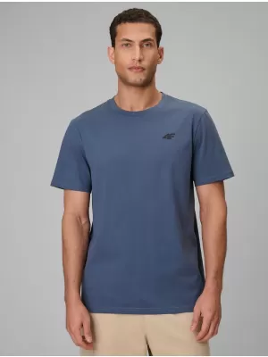 Herren-T-Shirt 4F WAW25TTSHM2401 DENIM